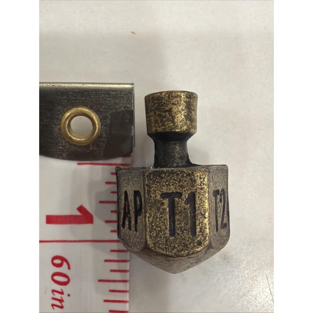 VTG Solid Brass Miniature Put and Take Game Spinner Dice 6-Sided Teetotum